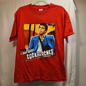 2for$20 Scarface I bury those cockroaches t-shirt medium red Al Pacino m…